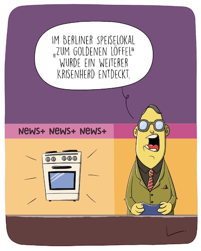 Cartoon: Krisenherd (medium) by SCHÖN BLÖD tagged krisenherd,kochen,nachrichten,news,nachrichtensprecher,nachrichtensendung,meldung,krise,gastronomie,krisenherd,kochen,nachrichten,news,nachrichtensprecher,nachrichtensendung,meldung,krise,gastronomie