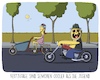 Cartoon: Cool (small) by SCHÖN BLÖD tagged senioren,jung,alt,lastend,fahrrad,chopper,motorrad,rocker