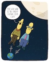 Cartoon: Mond (small) by SCHÖN BLÖD tagged thomas,luft,cartoonalarm,mond,erde,planet,weltall,männer,abschuss