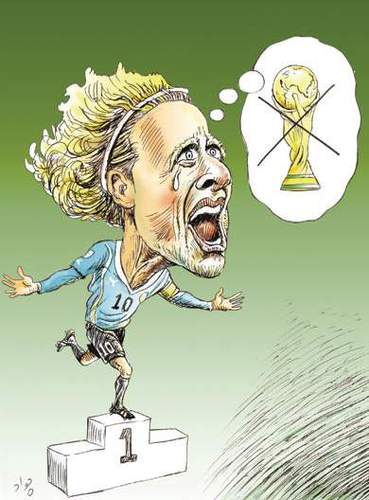 Cartoon: Forlan with no cup! (medium) by javad alizadeh tagged forlan,best,player,of,world,cup,2010