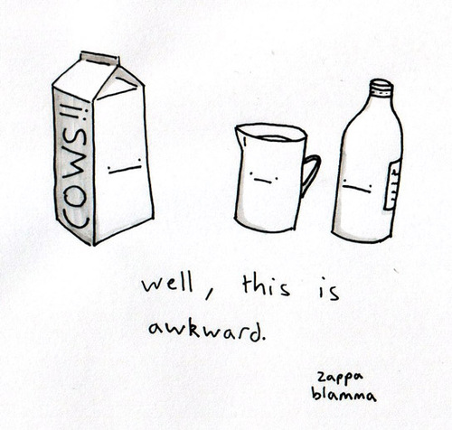 Cartoon: Milk awkwardness (medium) by zappablamma tagged milk,cartoon,bottle,jug,awkward,funny