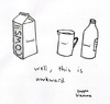 Cartoon: Milk awkwardness (small) by zappablamma tagged milk,cartoon,bottle,jug,awkward,funny