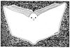 Cartoon: Book (small) by ercan baysal tagged book pigeon culture exlibris flight fly kitap logo bar