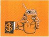 Cartoon: Capitalism (small) by ercan baysal tagged capitalism,hand,man,politics,baysal,lie,trade,good,job,vision,picture,figure,master,create,pencil,draw,pipette,grotesk,humour,satire,dollar,ercanbaysal,colour,line,cartoon,coke