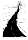 Cartoon: The Road (small) by ercan baysal tagged asphalt,grandmother,loneliness,dream,design,good,job,surreal,daydream,fantasy,idea,master,pictur,pen,create,study,artist,logo,line,yol,white,tags,black,art,ercanbaysal,grafik,patience