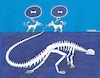 Cartoon: The bone... (small) by ercan baysal tagged bone,dog,dogs,tooth,conflight,food,osteoid,predatory,dinosaur