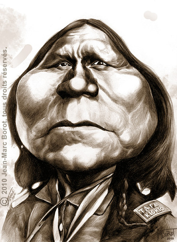 Cartoon: Satanta (medium) by jmborot tagged satanta,caricature,native,american,jmborot