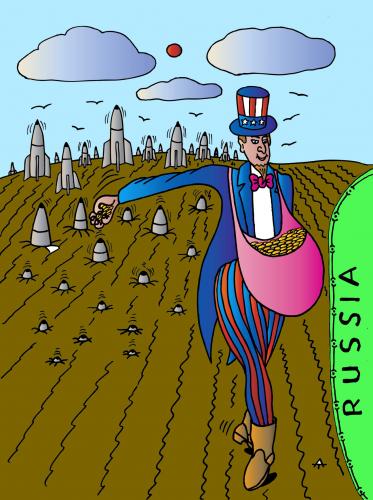 Cartoon: American Seed (medium) by Alexei Talimonov tagged seed,usa,bush