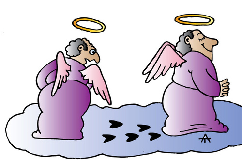 Cartoon: Angels (medium) by Alexei Talimonov tagged angels