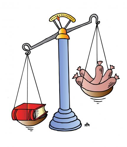 Cartoon: Balance (medium) by Alexei Talimonov tagged literature,books