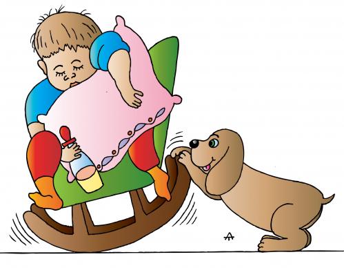 Cartoon: Boy An Dog (medium) by Alexei Talimonov tagged boy,children,kids,dogs,pets