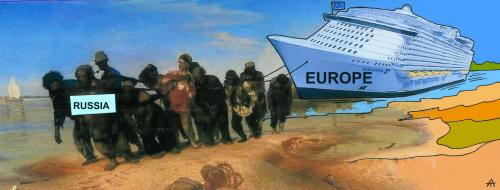 Cartoon: Burlaki Na Volge (medium) by Alexei Talimonov tagged russia,europe