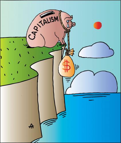 Cartoon: Capitalism (medium) by Alexei Talimonov tagged capitalism,financial,crisis,recession