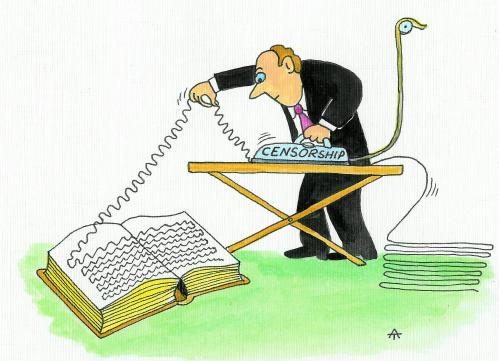 Cartoon: Censorship (medium) by Alexei Talimonov tagged censorship,literature,author