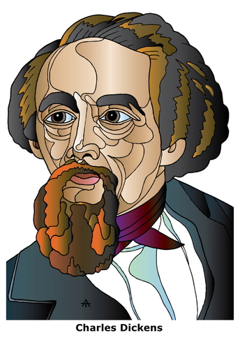 Cartoon: Charles Dickens (medium) by Alexei Talimonov tagged dickens
