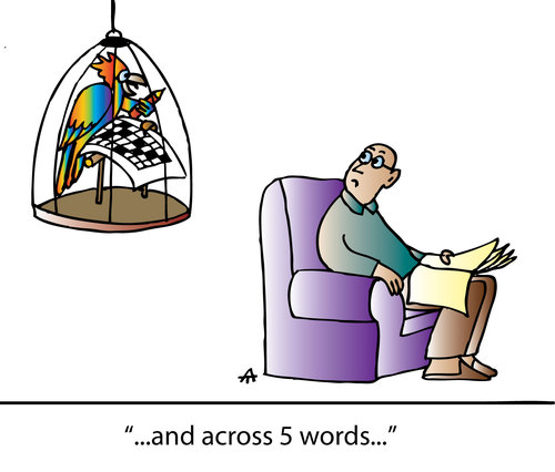 Cartoon: Crossword (medium) by Alexei Talimonov tagged crossword