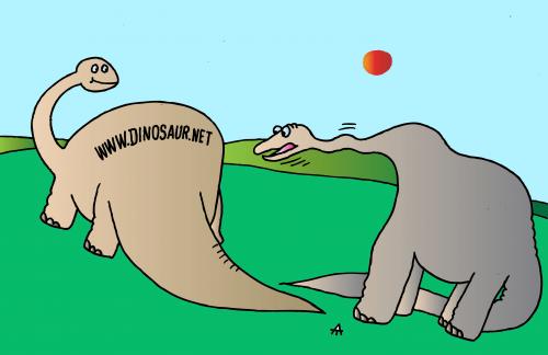 Cartoon: Dinosaur (medium) by Alexei Talimonov tagged dinosaur