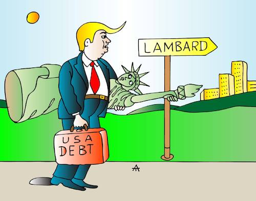 Cartoon: Donald Trump (medium) by Alexei Talimonov tagged trump