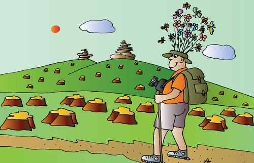 Cartoon: ECO-Tourist (medium) by Alexei Talimonov tagged ecology,tourism