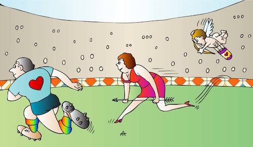 Cartoon: Football (medium) by Alexei Talimonov tagged football,love