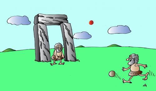 Cartoon: Football (medium) by Alexei Talimonov tagged football,stoneage