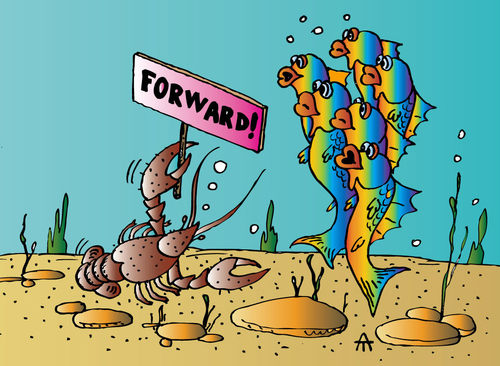 Cartoon: Forward! (medium) by Alexei Talimonov tagged forward