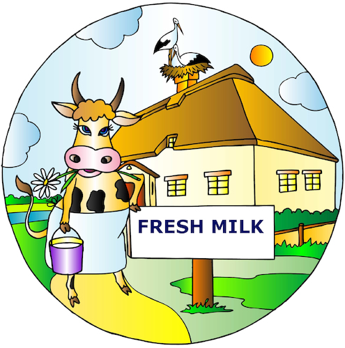 Cartoon: Fresh Milk (medium) by Alexei Talimonov tagged country,life