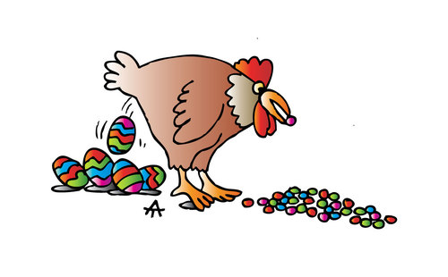 Cartoon: Hen (medium) by Alexei Talimonov tagged hen,eggs