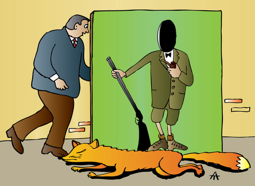 Cartoon: Hunter (medium) by Alexei Talimonov tagged hunter