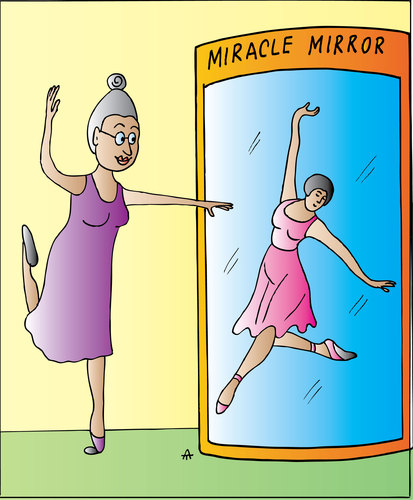 Cartoon: Miracle Mirror (medium) by Alexei Talimonov tagged mirror,miracle