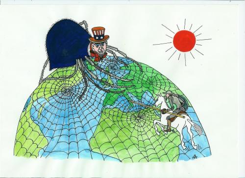 Cartoon: Net (medium) by Alexei Talimonov tagged usa,spider,net,world