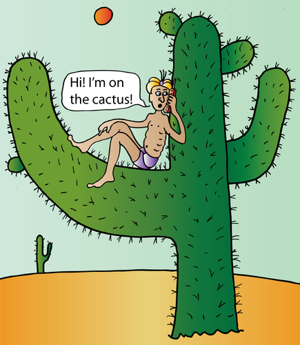 Cartoon: On the cactus (medium) by Alexei Talimonov tagged cactus