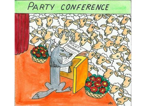 Cartoon: Party Conference (medium) by Alexei Talimonov tagged party,conference,sheeps