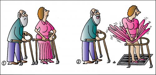 Cartoon: Pensioners (medium) by Alexei Talimonov tagged pensioners,generation