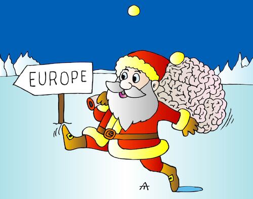 Cartoon: Santa Claus (medium) by Alexei Talimonov tagged europe