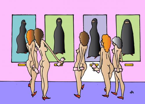 Cartoon: Gallery (medium) by Alexei Talimonov tagged islam,religion,women,fashion