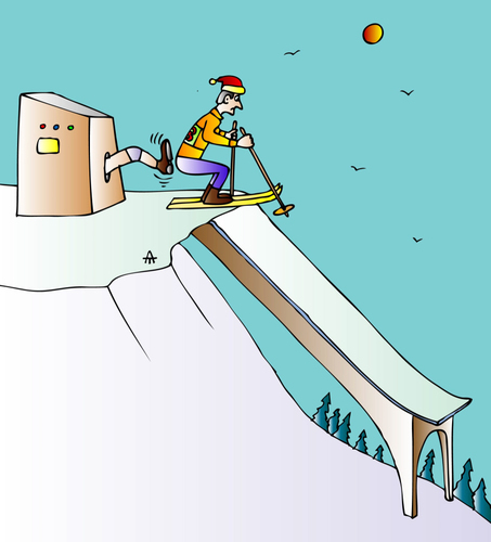 Cartoon: Skiing (medium) by Alexei Talimonov tagged snow,winter,skiing,olympics