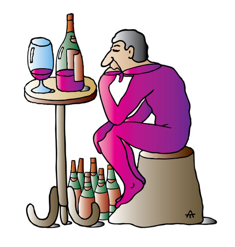 Cartoon: Vodka (medium) by Alexei Talimonov tagged vodka,alcohol,drinking