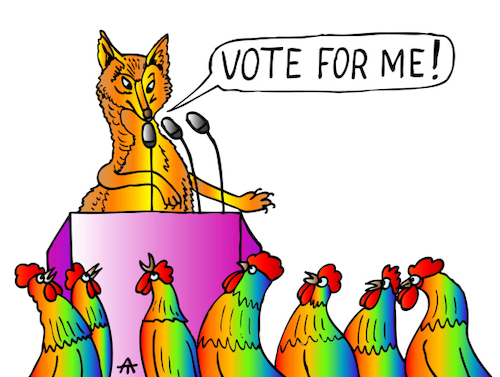 Cartoon: Vote for me! (medium) by Alexei Talimonov tagged election,vote