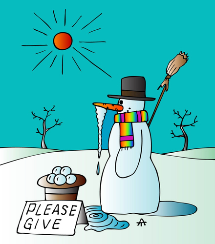 Cartoon: Winter (medium) by Alexei Talimonov tagged winter,snowman