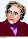 Cartoon: Agatha Christie (small) by Alexei Talimonov tagged author literature books agatha christie