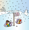 Cartoon: Bus Stop (small) by Alexei Talimonov tagged snow,winter,weather