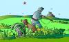 Cartoon: Hunting and Hiding (small) by Alexei Talimonov tagged hunter,hunting,animals,deer