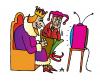 Cartoon: King and TV (small) by Alexei Talimonov tagged king tv