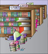 Cartoon: Library (small) by Alexei Talimonov tagged book,fair,books,literature,author,sports