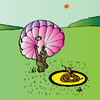 Cartoon: Parachutist (small) by Alexei Talimonov tagged parachutist