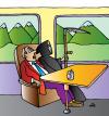 Cartoon: Passengers (small) by Alexei Talimonov tagged passengers train death