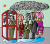 Cartoon: Smoking (small) by Alexei Talimonov tagged rain,smoking,telephone