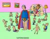 Cartoon: Superhusband (small) by Alexei Talimonov tagged husband superman lover children kids marriage family