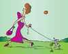 Cartoon: Woman and dog (small) by Alexei Talimonov tagged woman,dog,pets